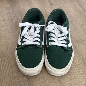 Vans Forest Green Canvas Sneakers